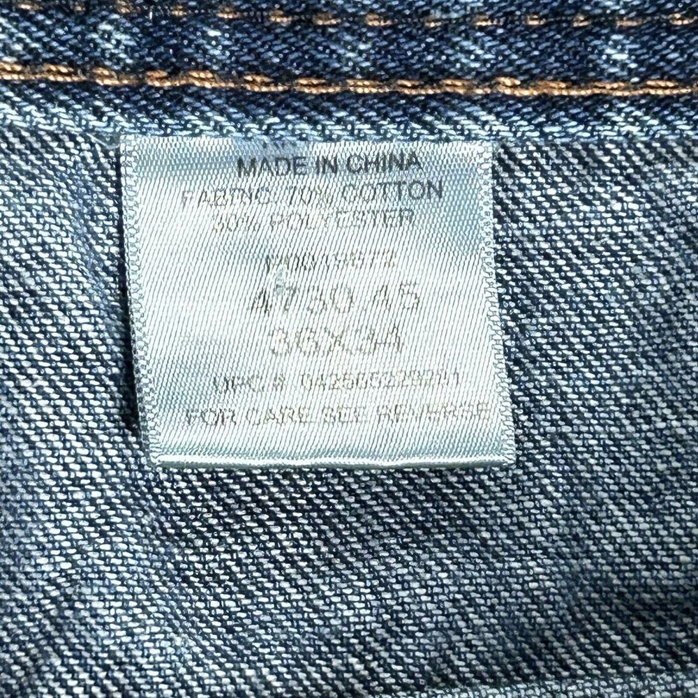 Key Jeans‎ Mens 36x32 Blue Straight Leg Workwear 5 Pocket Logo Denim Outdoor - Picture 5 of 8